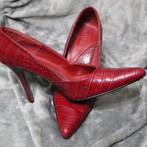 A'Mano Faux Snakeskin 3 in Heel